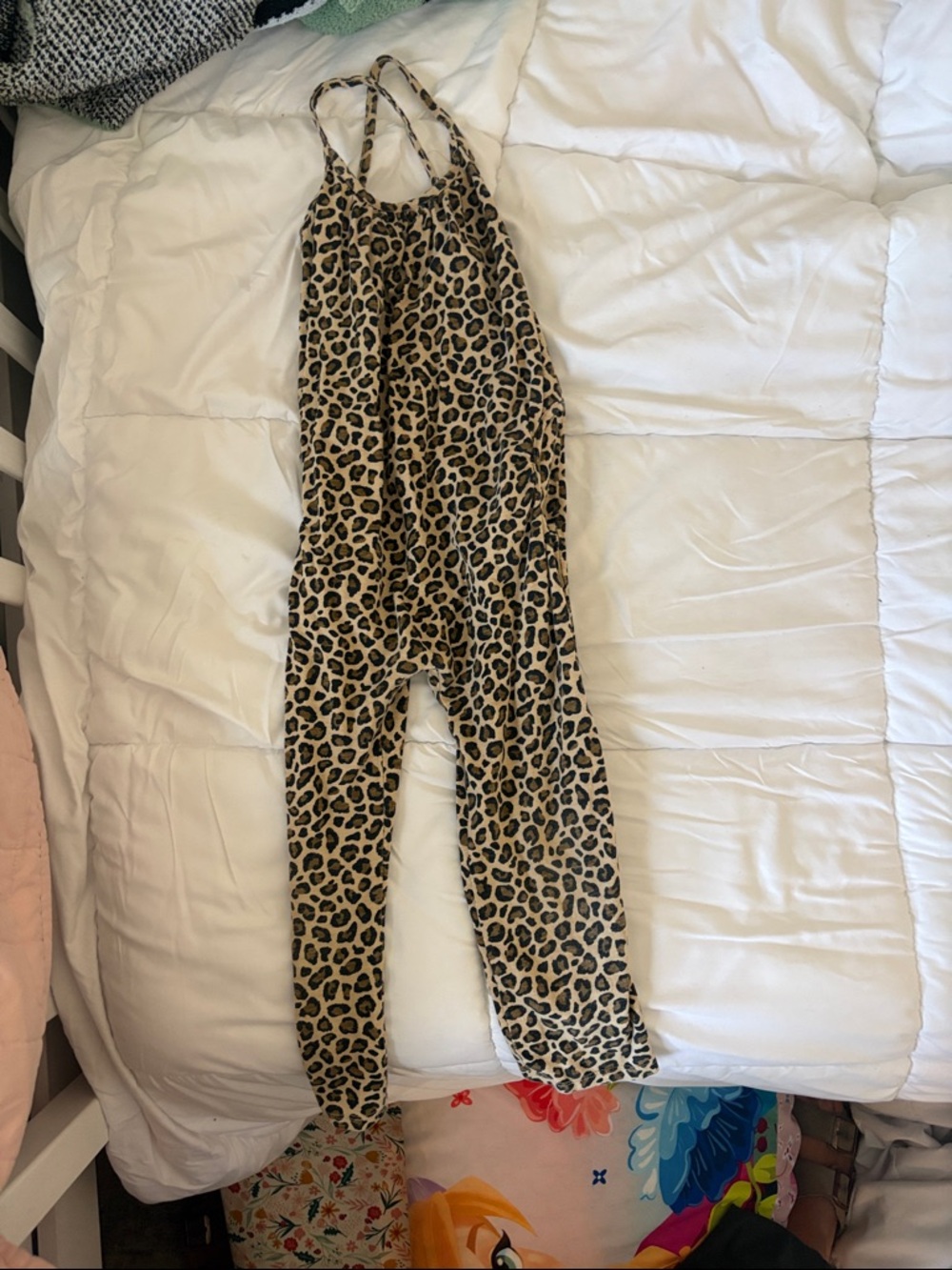 Old Navy Kids Leopard-Print One-Piece Romper - Tan and Black